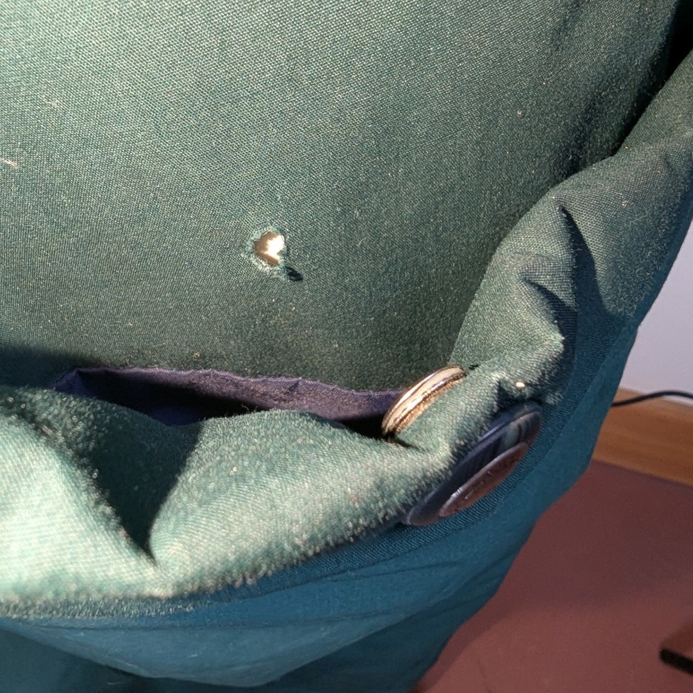 Vintage Mulberry Street Green Down Puffer Long Winter Coat Jacket Women's M - Picture 14 of 15